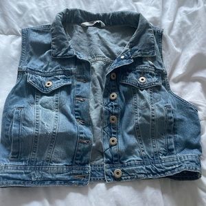 Denim jacket vest